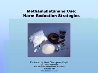 Methamphetamine Use: Harm Reduction Strategies