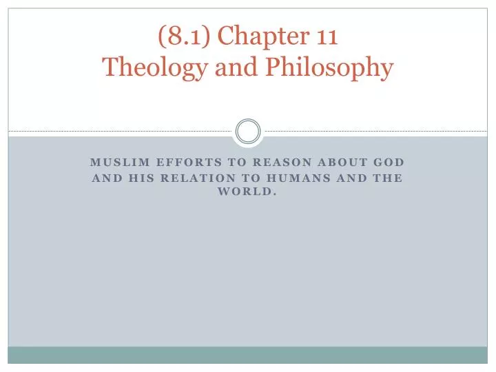 8 1 chapter 11 theology and philosophy