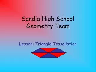 Sandia High School Geometry Team
