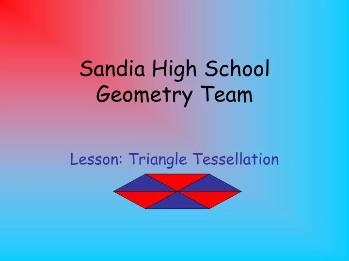 sandia high school geometry team