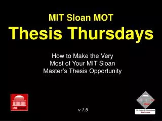 MIT Sloan MOT Thesis Thursdays