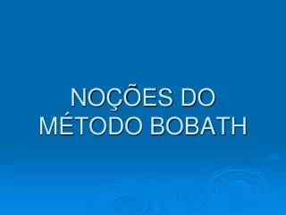 no es do m todo bobath