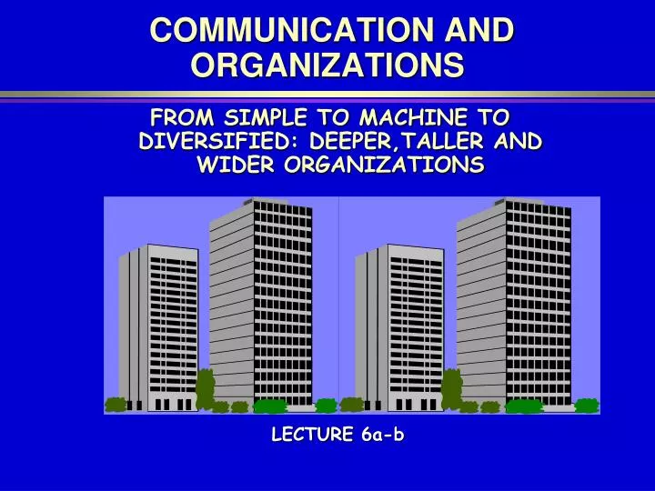 communication and organizations