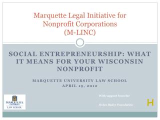 Marquette Legal Initiative for Nonprofit Corporations (M-LINC)