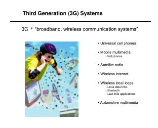 Third Generation (3G) Systems