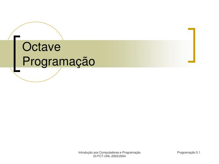 octave programa o