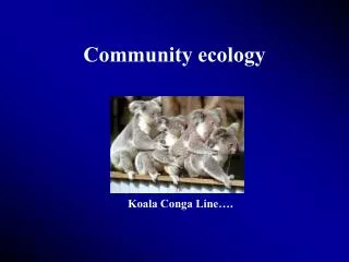 Community ecology