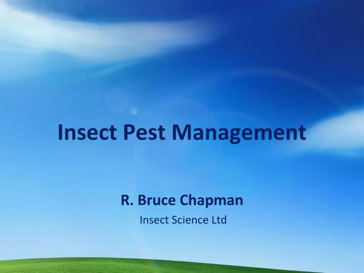 insect pest management