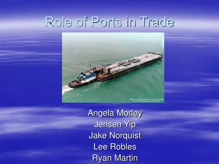 role of ports in trade