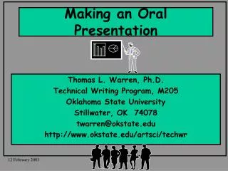 Making an Oral Presentation