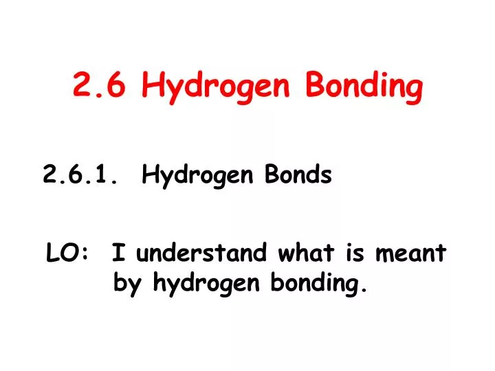 2 6 hydrogen bonding