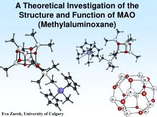 A Theoretical Investigation of the Structure and Function of MAO (Methylaluminoxane)