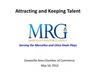 Zanesville Area Chamber of Commerce May 16, 2012