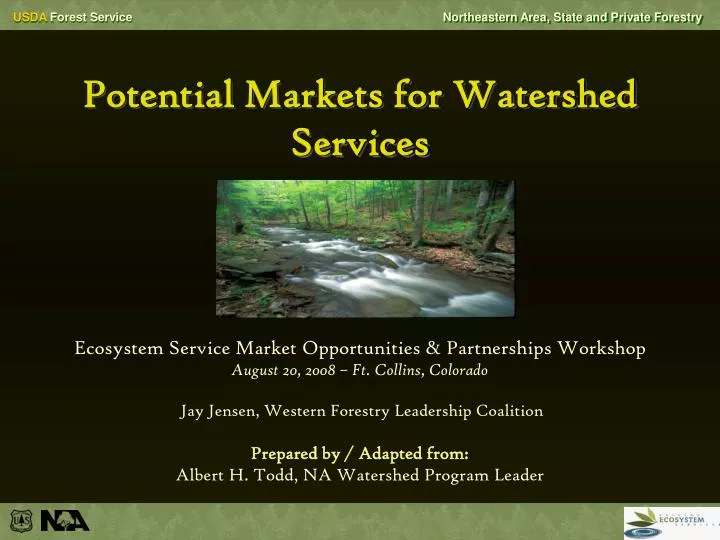 potential markets for watershed services