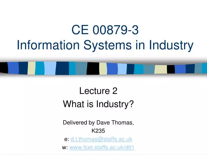 ce 00879 3 information systems in industry