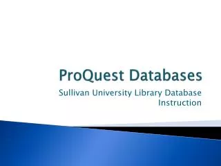 ProQuest Databases
