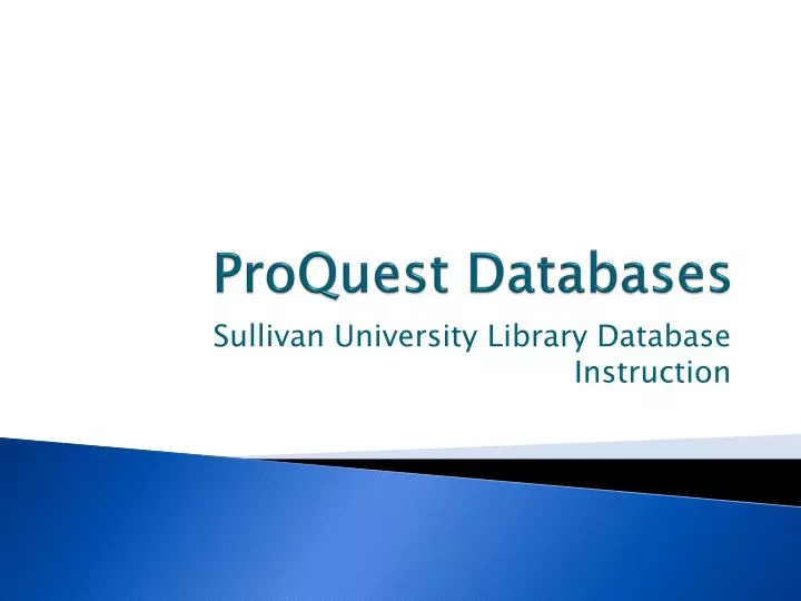 proquest databases