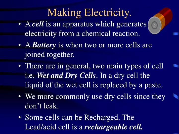 making electricity