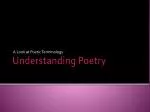 Understanding Poetry - slide 1