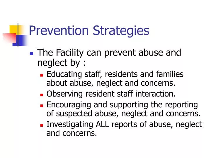 prevention strategies