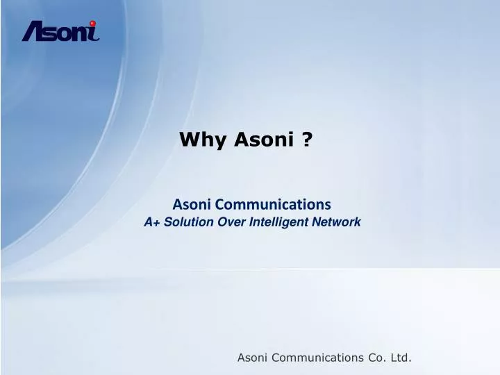 asoni communications co ltd