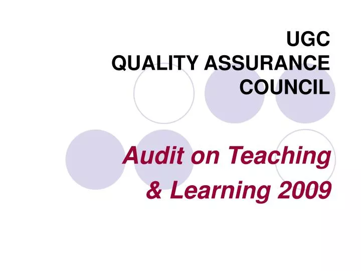 ugc quality assurance council