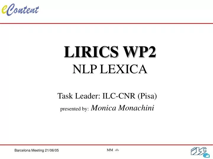 lirics wp2 nlp lexica
