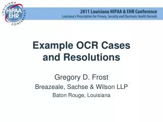 Example OCR Cases and Resolutions