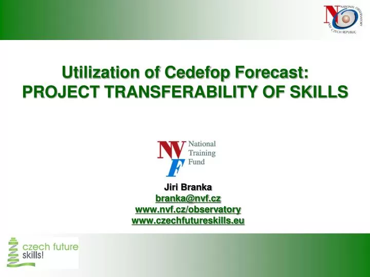 utilization of cedefop forecast project transferability of skills
