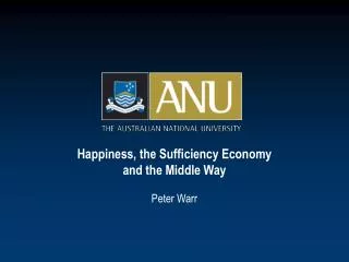 Happiness, the Sufficiency Economy and the Middle Way