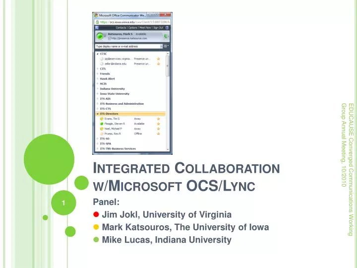 integrated collaboration w microsoft ocs lync