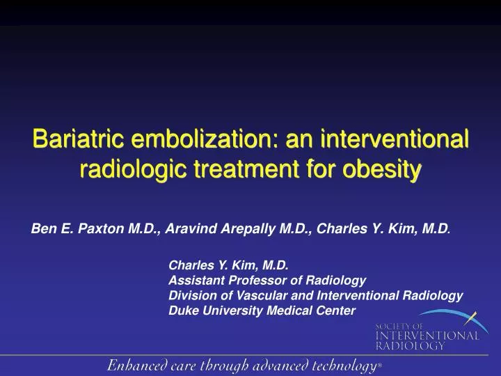 bariatric embolization an interventional radiologic treatment for obesity