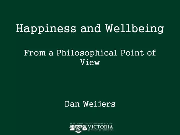 happiness and wellbeing from a philosophical point of view