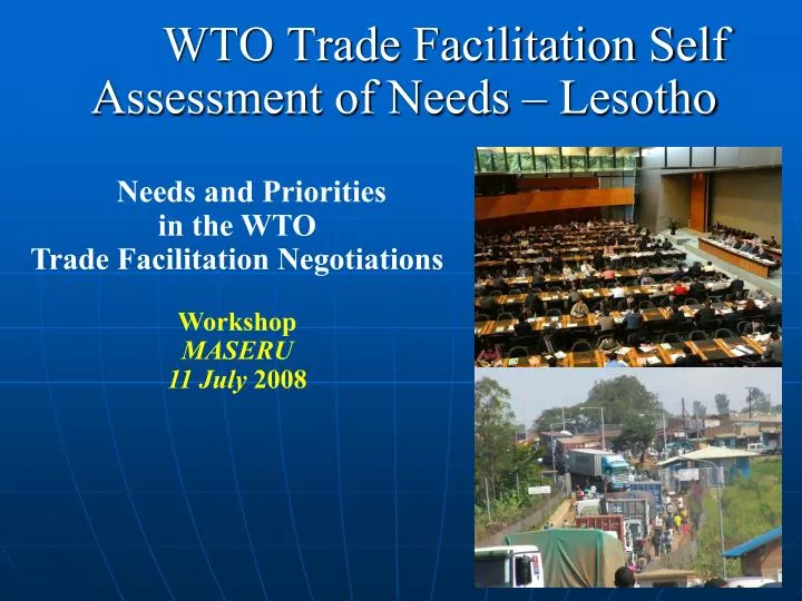 wto trade facilitation self assessment of needs lesotho