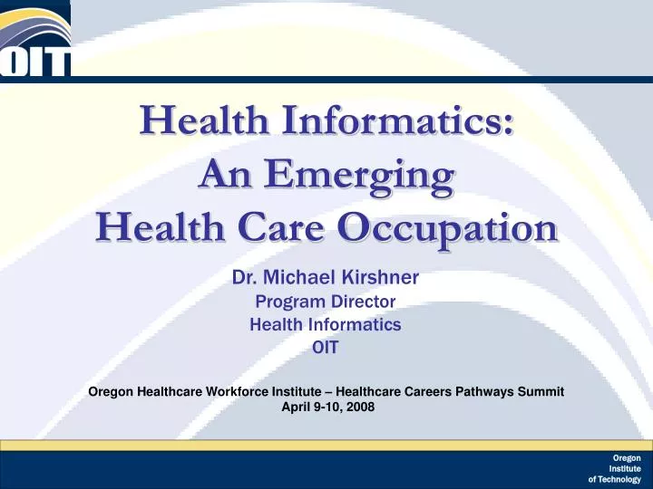 health informatics an emerging health care occupation
