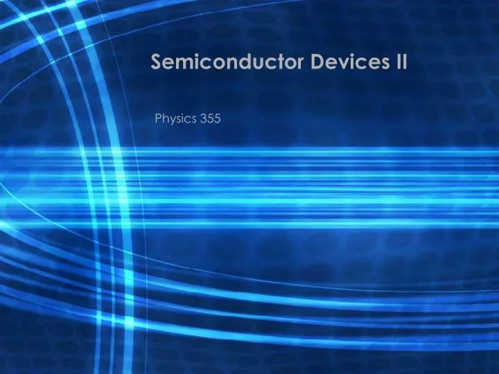 semiconductor devices ii