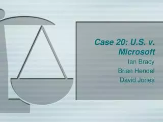 Case 20: U.S. v. Microsoft