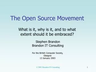 The Open Source Movement