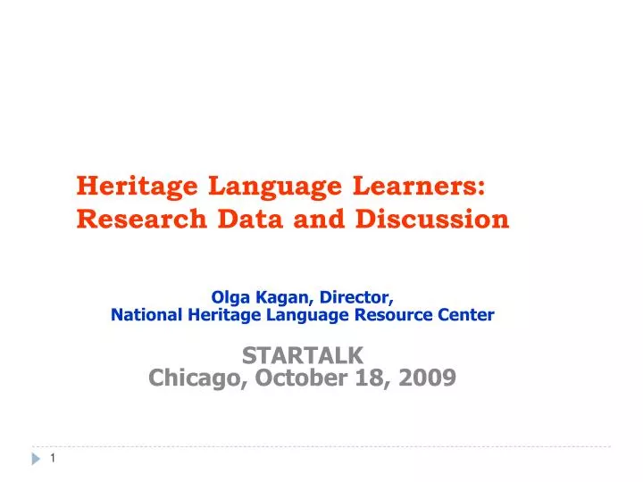 heritage language learners research data and discussion