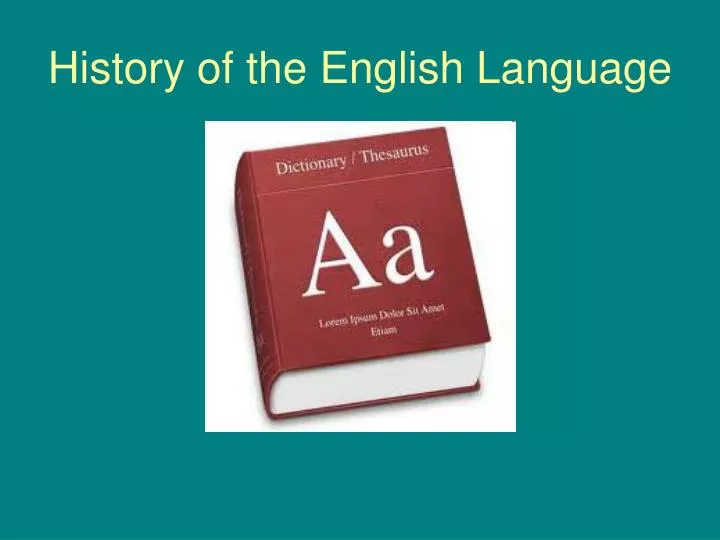 history of the english language