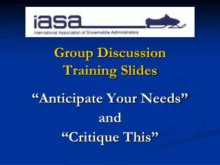 Group Discussion Training Slides