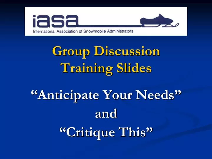 group discussion training slides