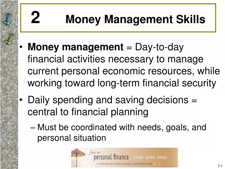2 money management skills