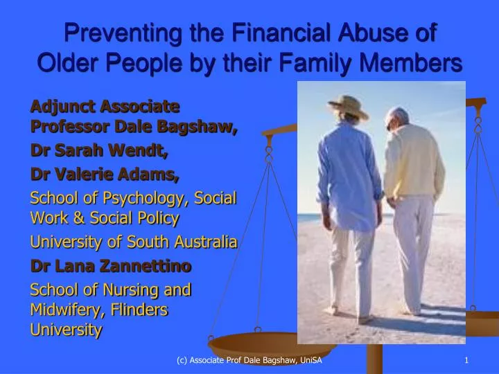 preventing the financial abuse of older people by their family members