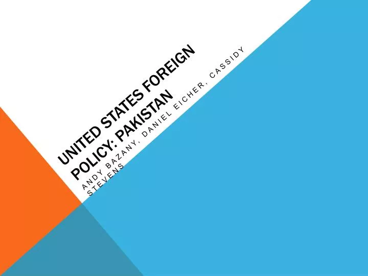 united states foreign policy pakistan