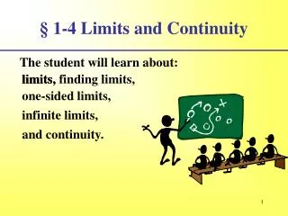 § 1-4 Limits and Continuity
