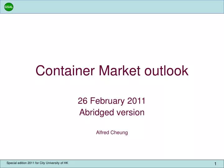 container market outlook