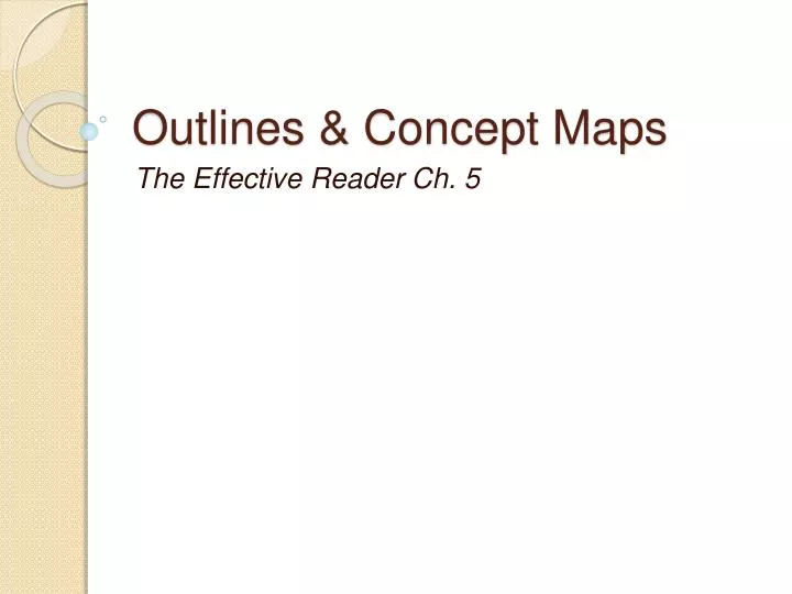 outlines concept maps