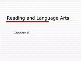 Reading and Language Arts