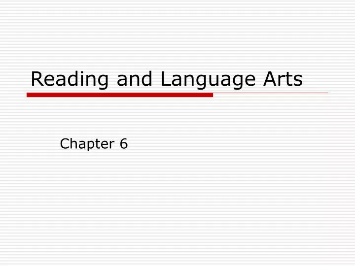 reading and language arts